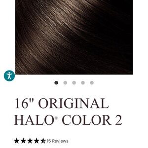Halo 16" Original Hair Extension - Color 2 Dark Brown